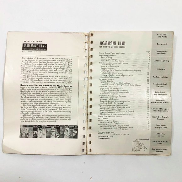 Kodachrome Films Kodak Data Book for Miniature & Movie Cameras 5th Edition - Picture 3 of 5
